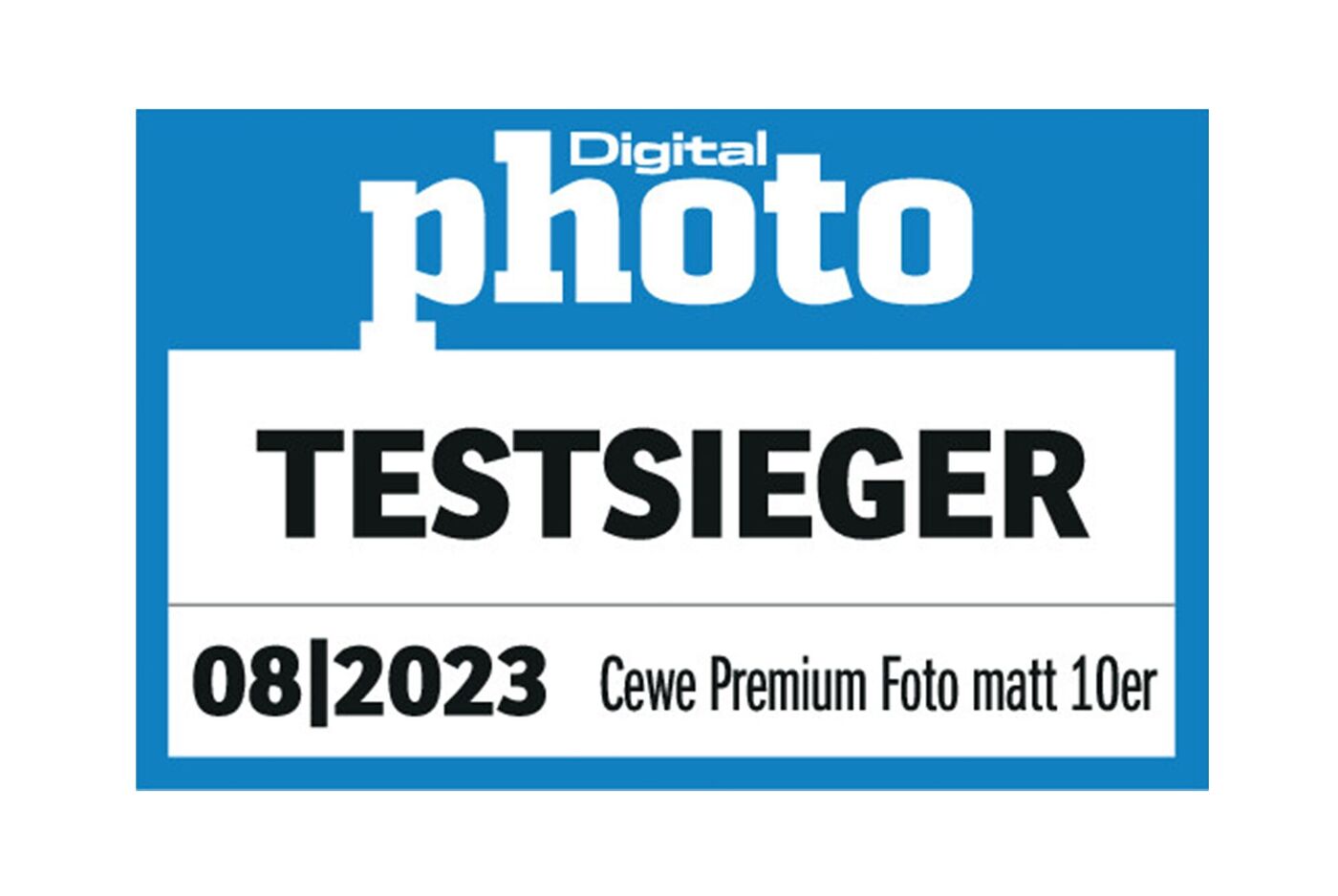 DigitalPHOTO 08/2023: TESTSIEGER – CEWE Premium Foto matt 10er