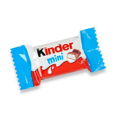 Eine bunte Kinder Mini Schokolade in einer verpackten Hülle.